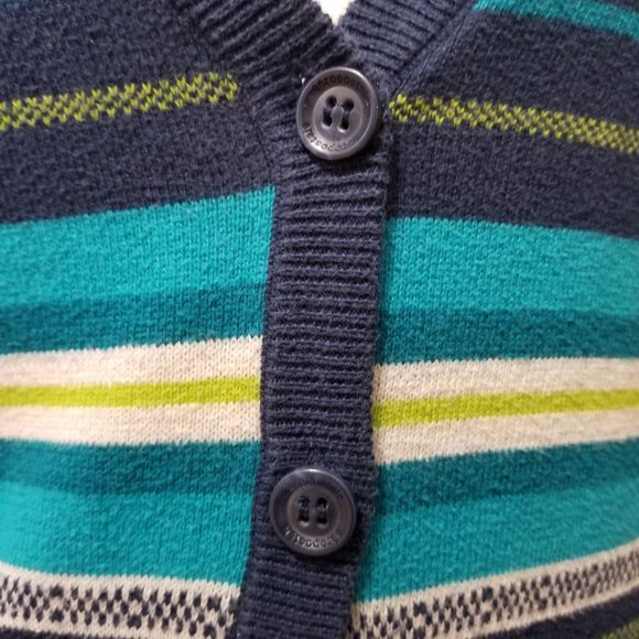 Aeropostale cardigan Large striped v-neck knit button front sweater layering - Picture 5 of 7